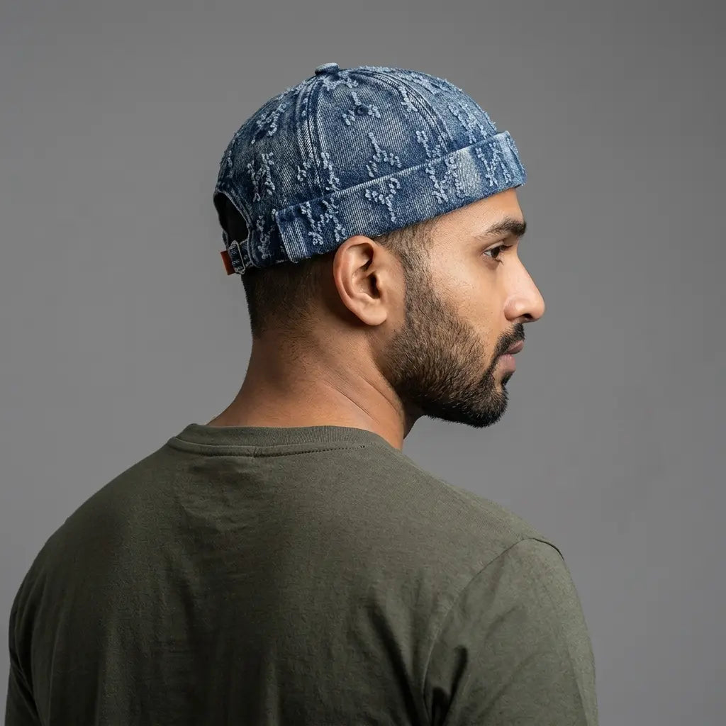 Dalkeith Men's Ripped Denim Docker Cap – view 8