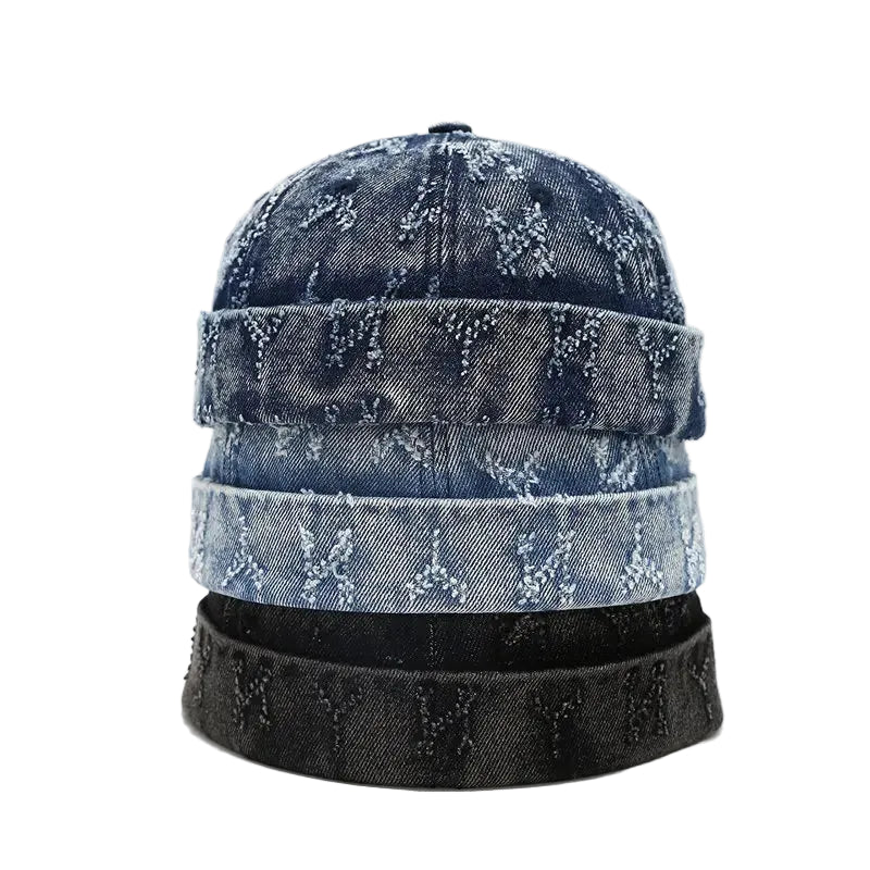 Dalkeith Men's Ripped Denim Docker Cap – view 4