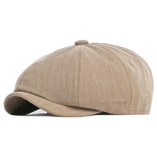 Dalkey Men's Fine Herringbone Cotton Newsboy Cap – Adjustable 55–60 cm Fit, Seven Colours