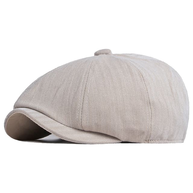 Dalkey Men's Fine Herringbone Cotton Newsboy Cap – Adjustable 55–60 cm Fit, Seven Colours
