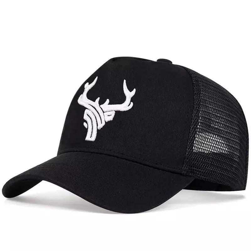 Deer Head Men's Organic Cotton Trucker Baseball Cap – view 3
