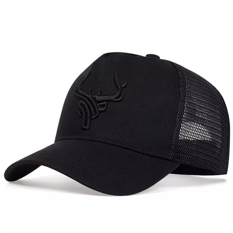 Deer Head Men's Organic Cotton Trucker Baseball Cap – view 5