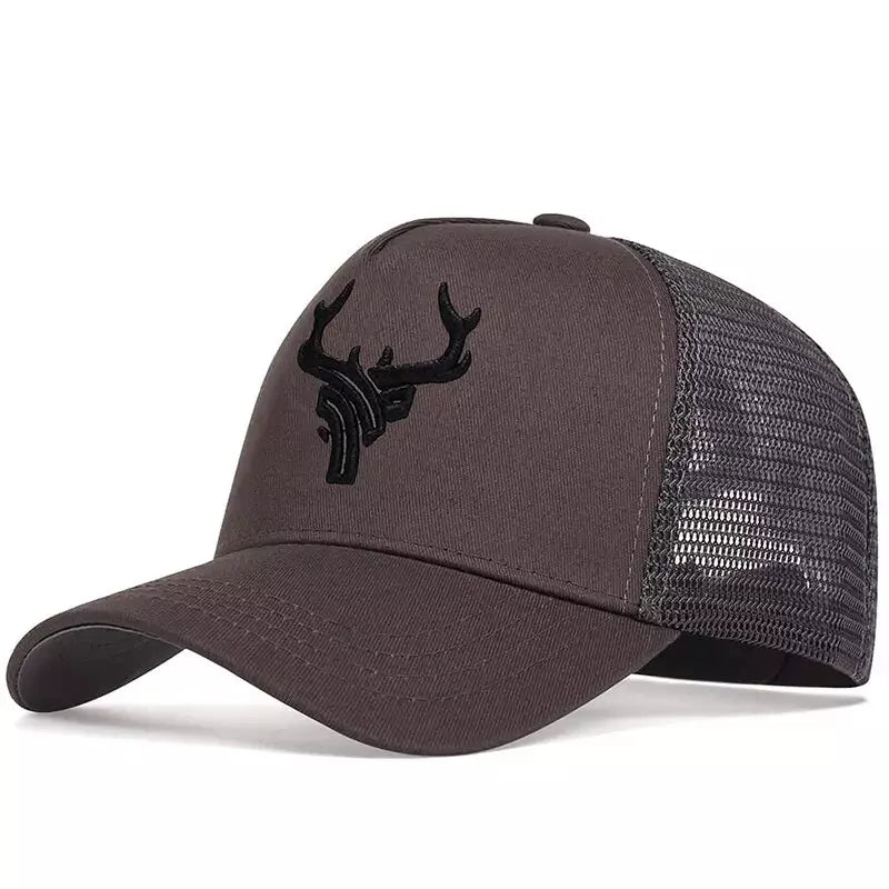 Deer Head Men's Organic Cotton Trucker Baseball Cap – view 6