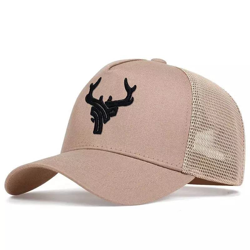 Deer Head Men's Organic Cotton Trucker Baseball Cap – view 1