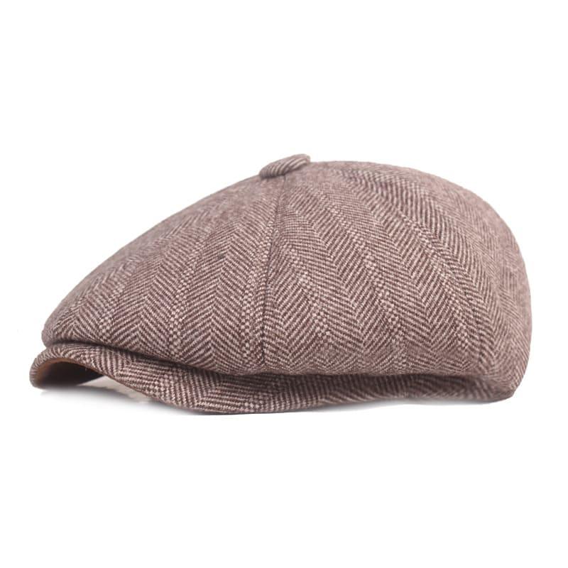 Dover Men's Herringbone Newsboy Cap with Earflaps – view 2