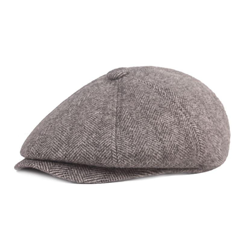 Dover Men's Herringbone Newsboy Cap with Earflaps – view 8