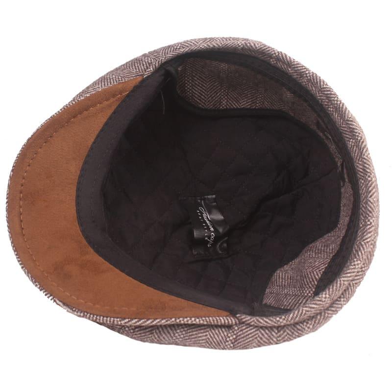 Dover Men's Herringbone Newsboy Cap with Earflaps – view 6