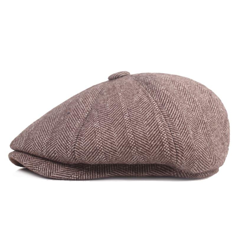 Dover Men's Herringbone Newsboy Cap with Earflaps – view 5