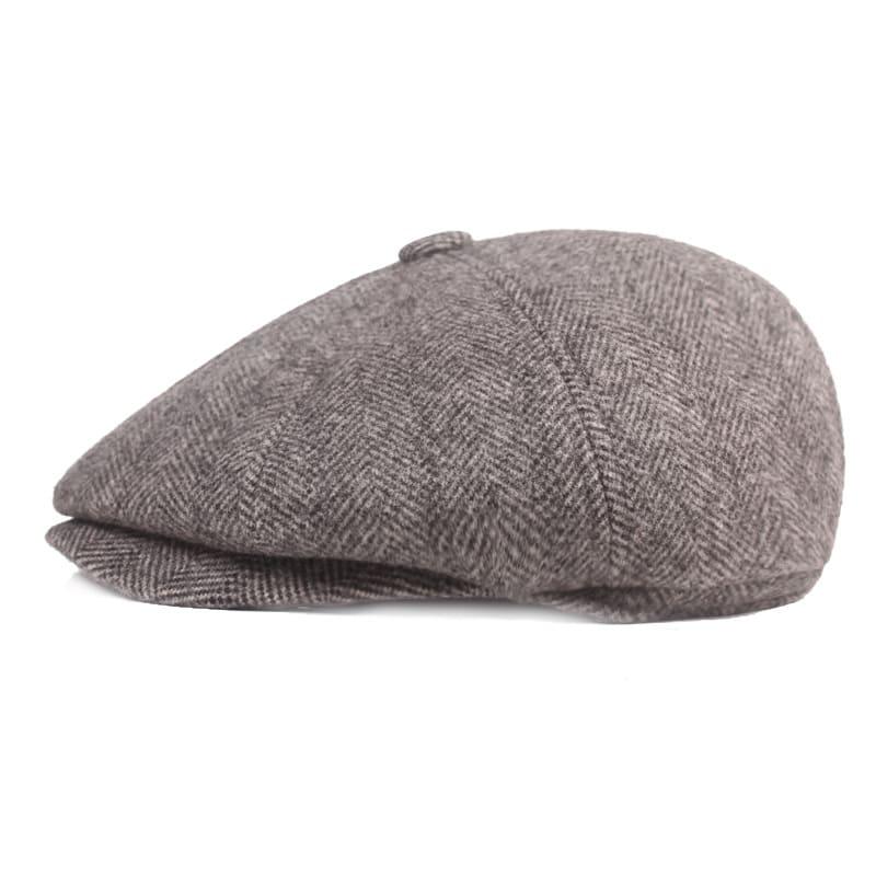 Dover Men's Herringbone Newsboy Cap with Earflaps – view 3