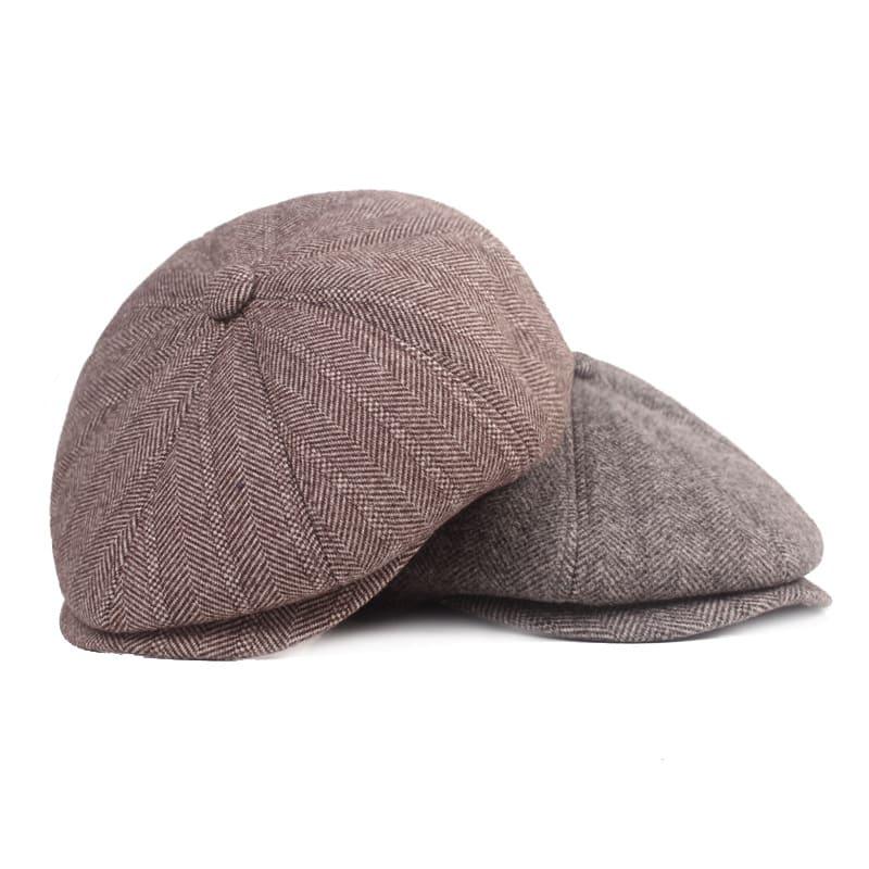 Dover Men's Herringbone Newsboy Cap with Earflaps – view 4