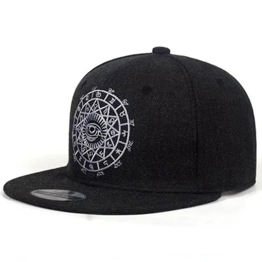 Eye of Providence Men's Cotton Snapback Baseball Cap – 100% Cotton, Symbol Design, Adjustable 54–62 cm Fit