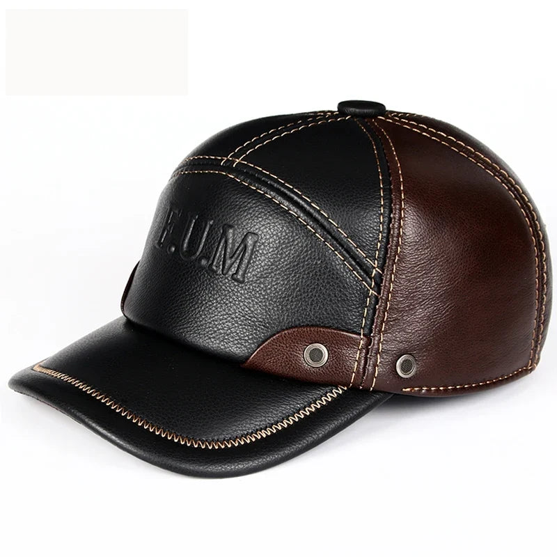 Men's Sheepskin Leather Baseball Cap – view 1