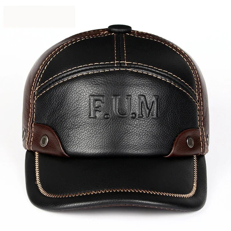 Men's Sheepskin Leather Baseball Cap – view 4