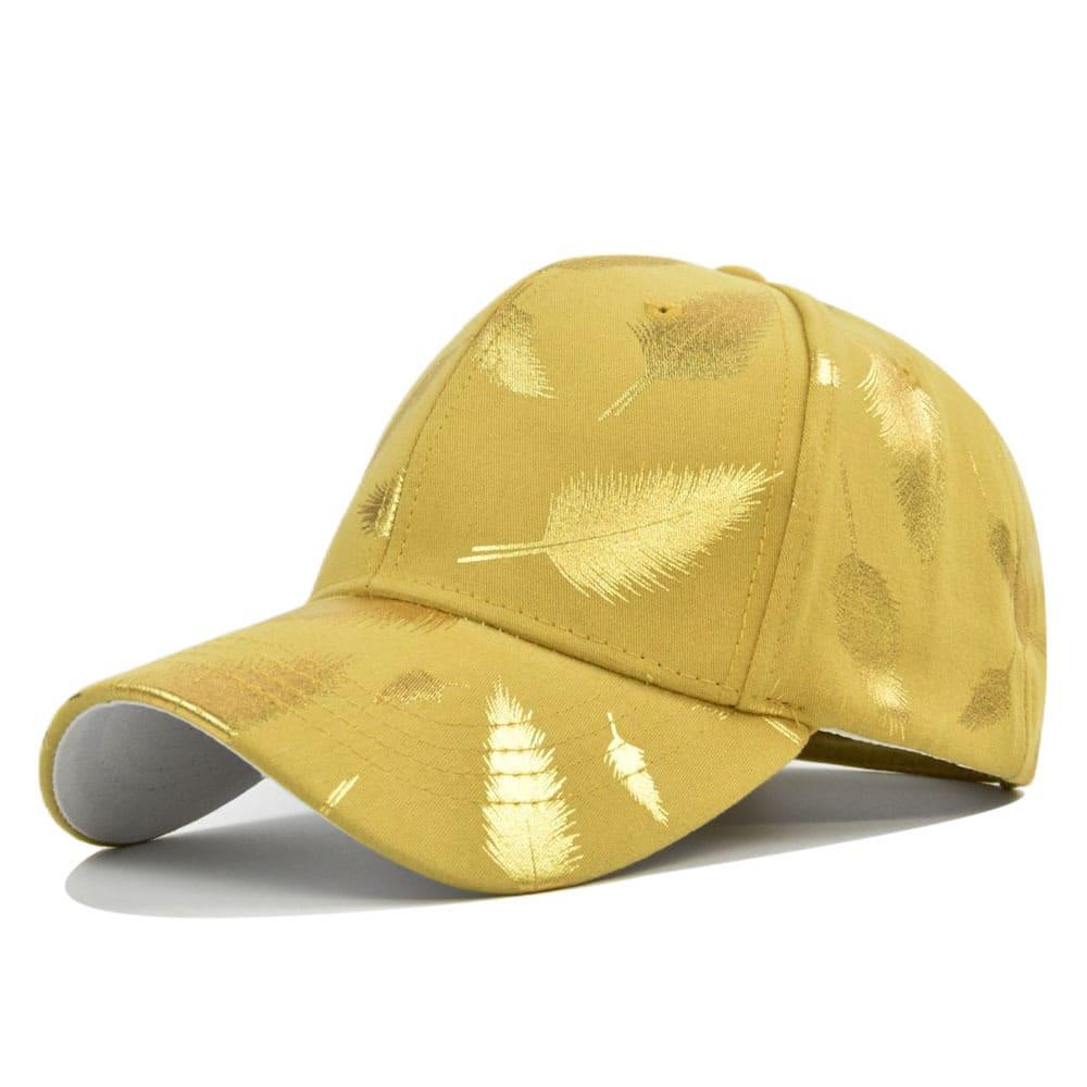 Falcon Men's Gold Feather Cotton Baseball Cap – view 4