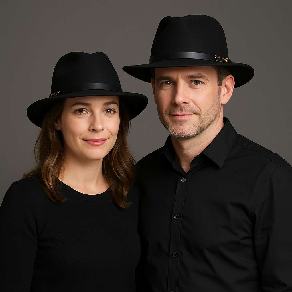 Men's Wool Fedora Hat with Gold-Tone Ring Accent – view 3