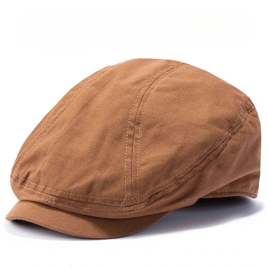 Finsbury Men's Oversize Gatsby Flat Cap – 100% Organic Cotton, Elastic Fit, Three Sizes from 56 to 64 cm