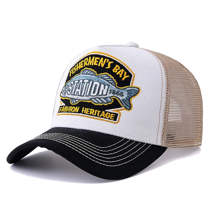 Fishermen's Bay Men's Patch Trucker Baseball Cap – view 1