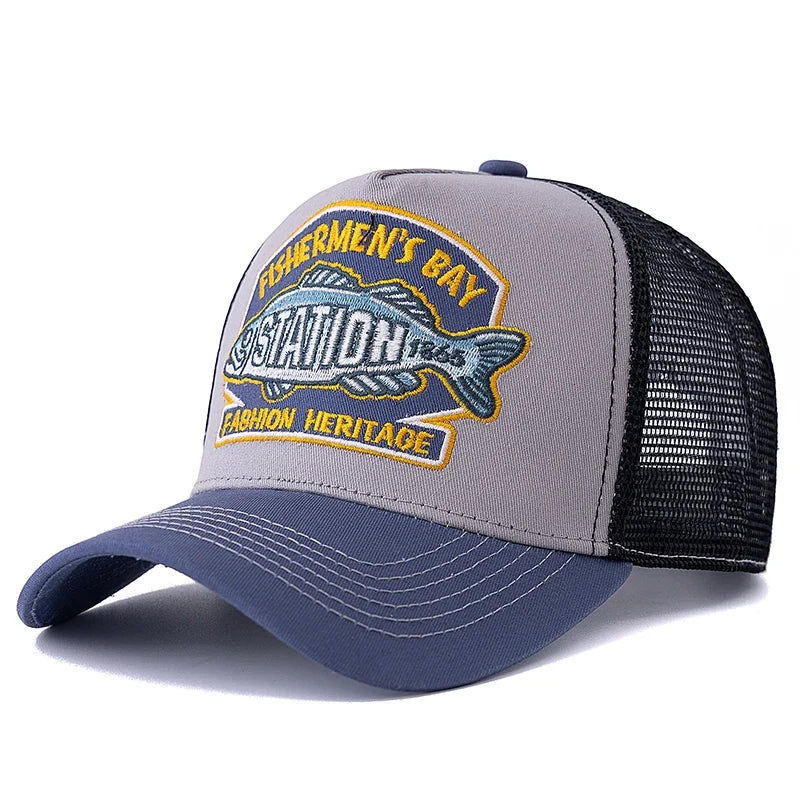 Fishermen's Bay Men's Patch Trucker Baseball Cap – view 4