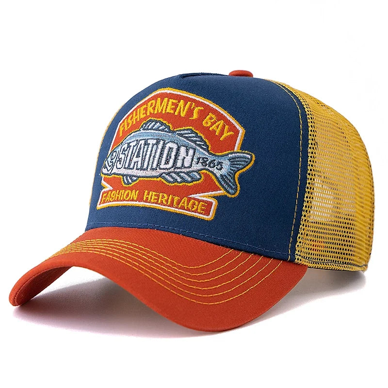 Fishermen's Bay Men's Patch Trucker Baseball Cap – view 5