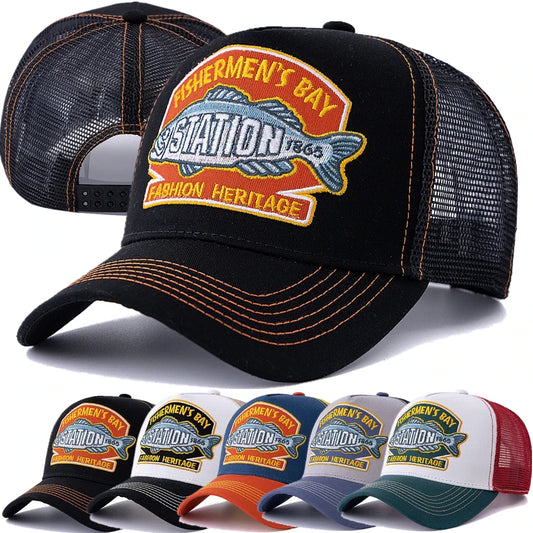 Fishermen's Bay Men's Patch Trucker Baseball Cap – view 2