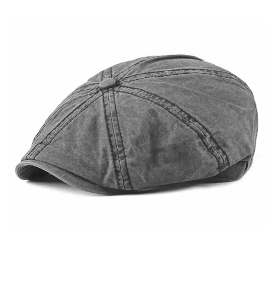 Men's Washed Denim Newsboy Flat Cap – view 6