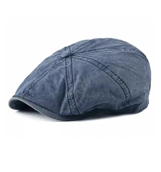 Men's Washed Denim Newsboy Flat Cap – view 5