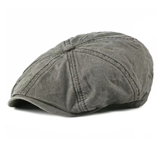Men's Washed Denim Newsboy Flat Cap – view 7