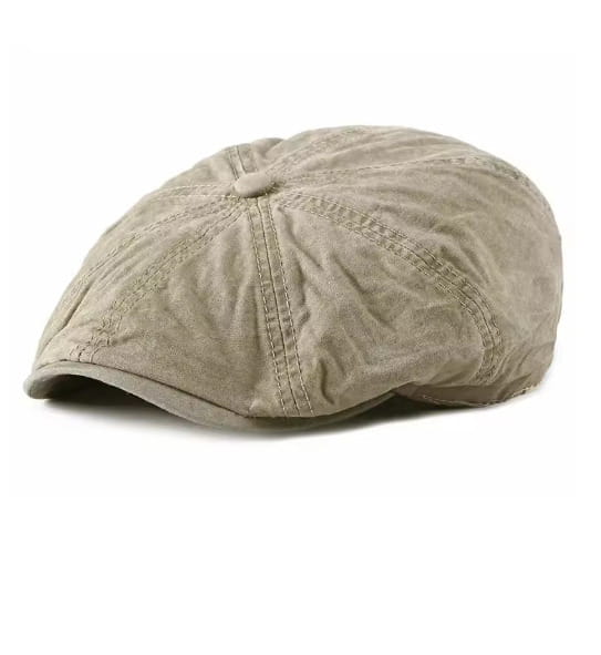 Men's Washed Denim Newsboy Flat Cap – view 4