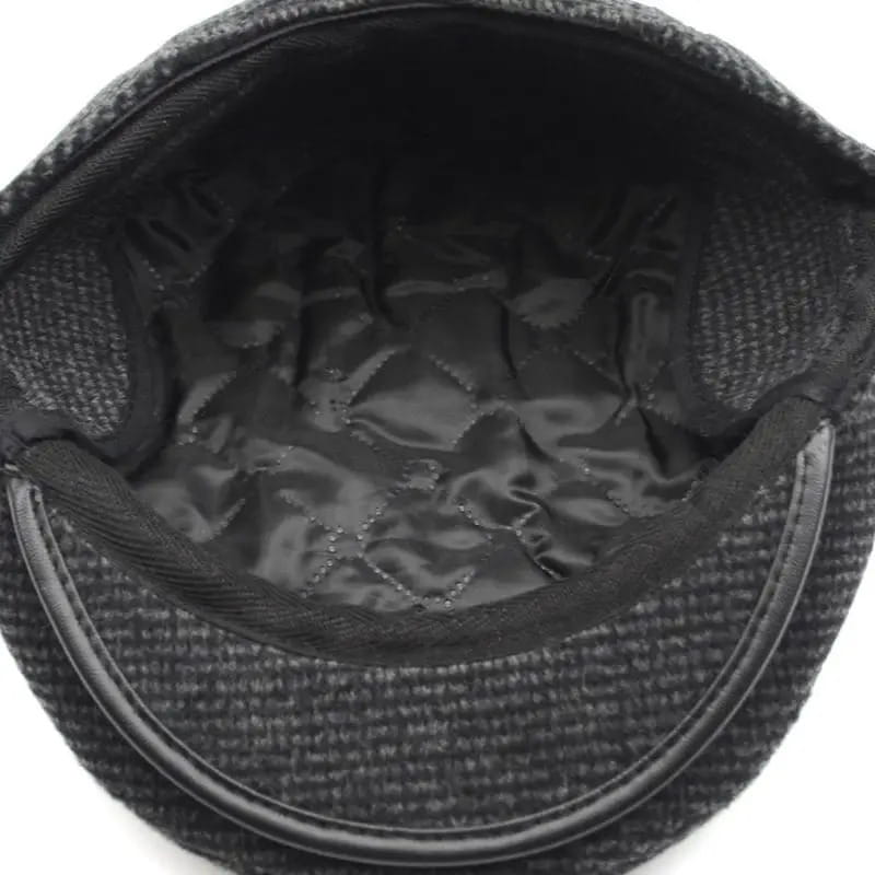Men's Herringbone Cotton Flat Cap – view 5