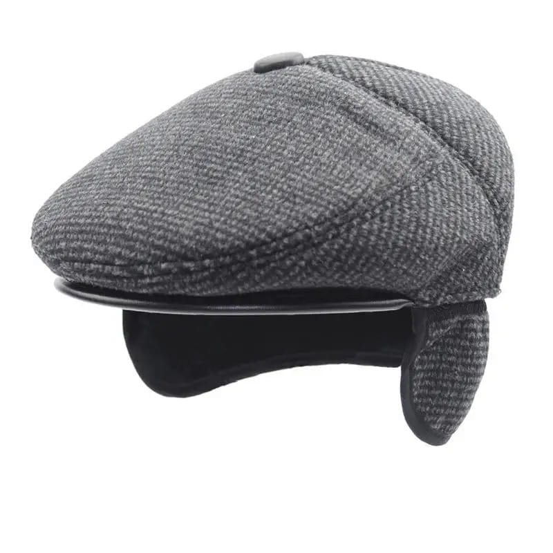 Men's Herringbone Cotton Flat Cap – view 4