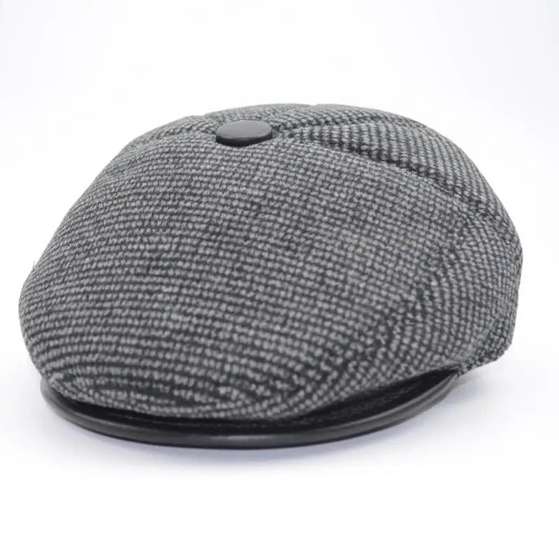 Men's Herringbone Cotton Flat Cap – view 7