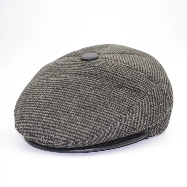 Men's Herringbone Cotton Flat Cap – view 6