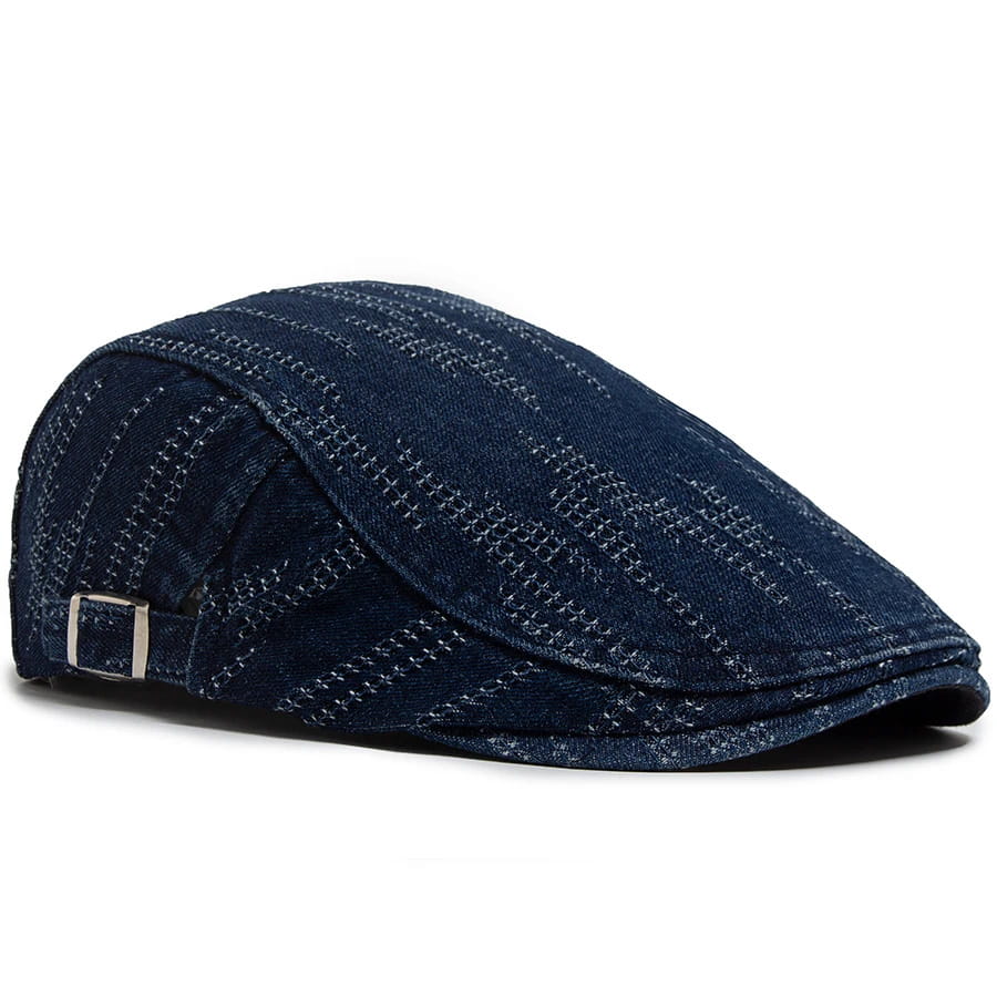 Men's Ripped Denim Flat Cap – view 4