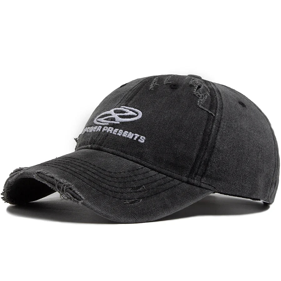 Men's Distressed Washed Cotton Baseball Cap – view 6