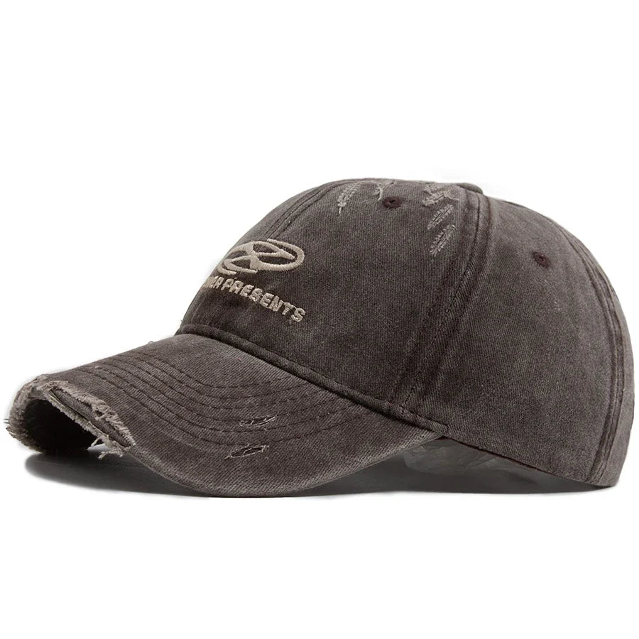 Men's Distressed Washed Cotton Baseball Cap – view 5