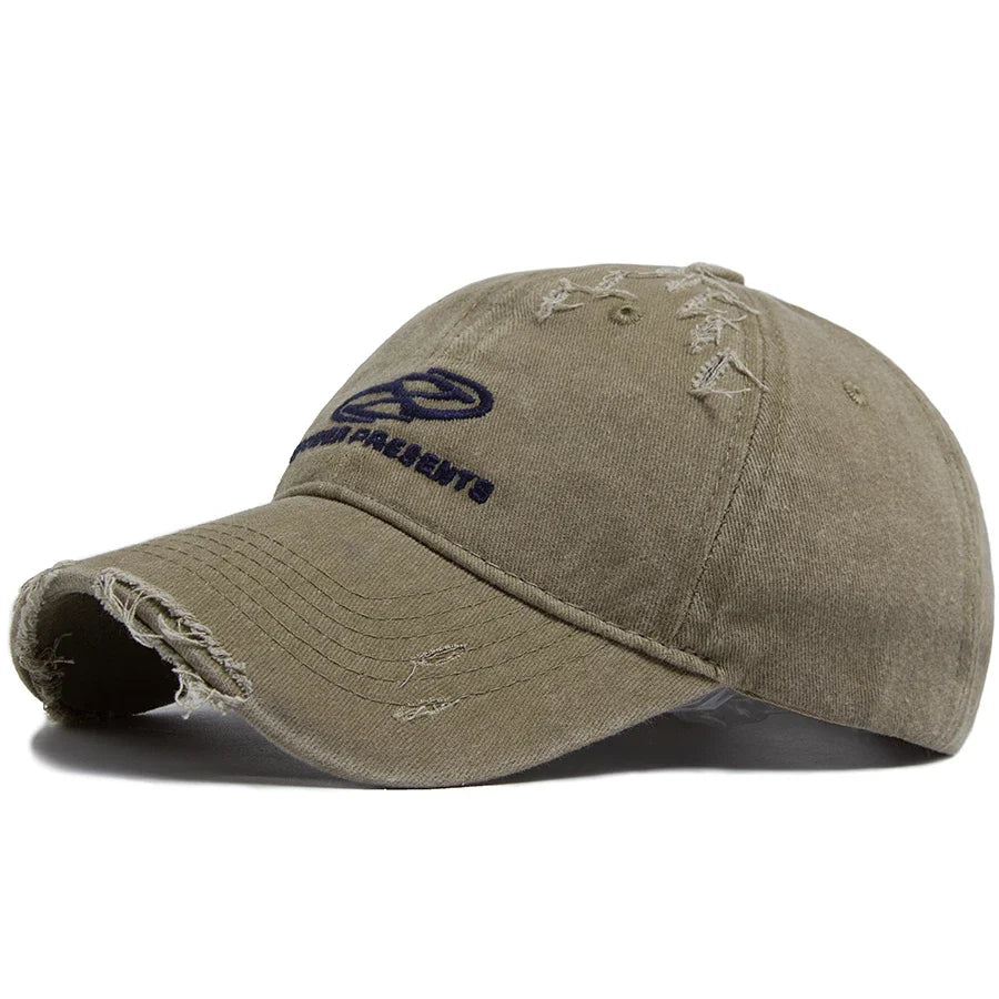 Men's Distressed Washed Cotton Baseball Cap – view 3