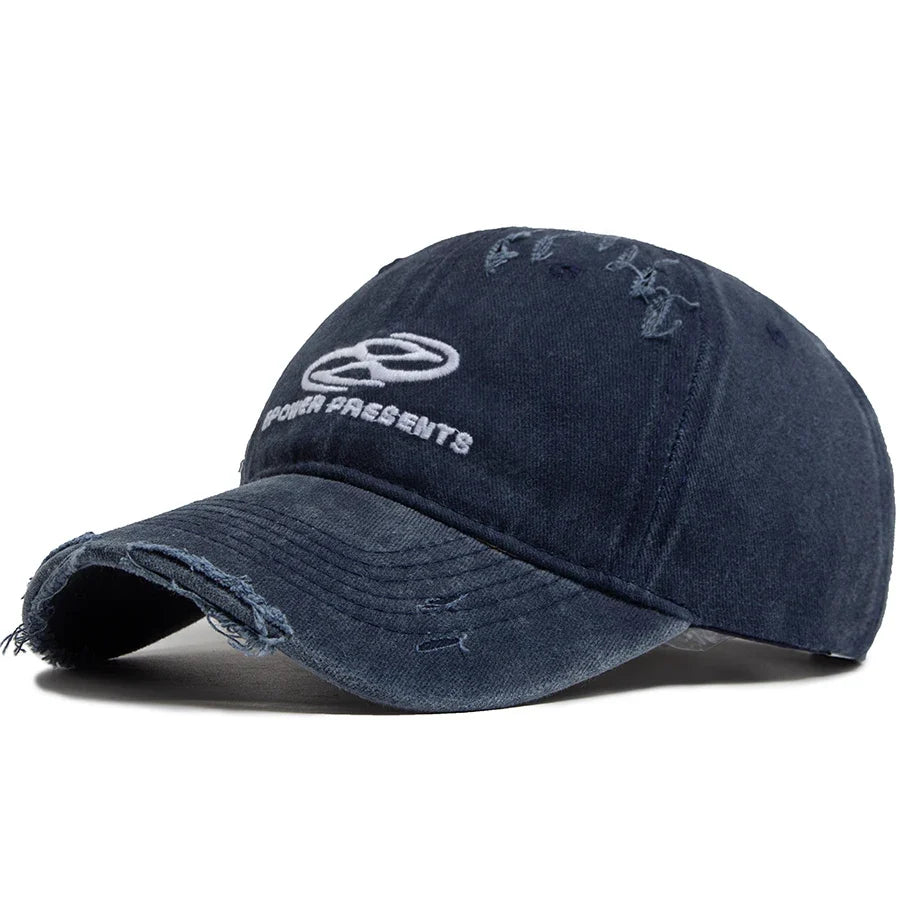 Men's Distressed Washed Cotton Baseball Cap – view 1