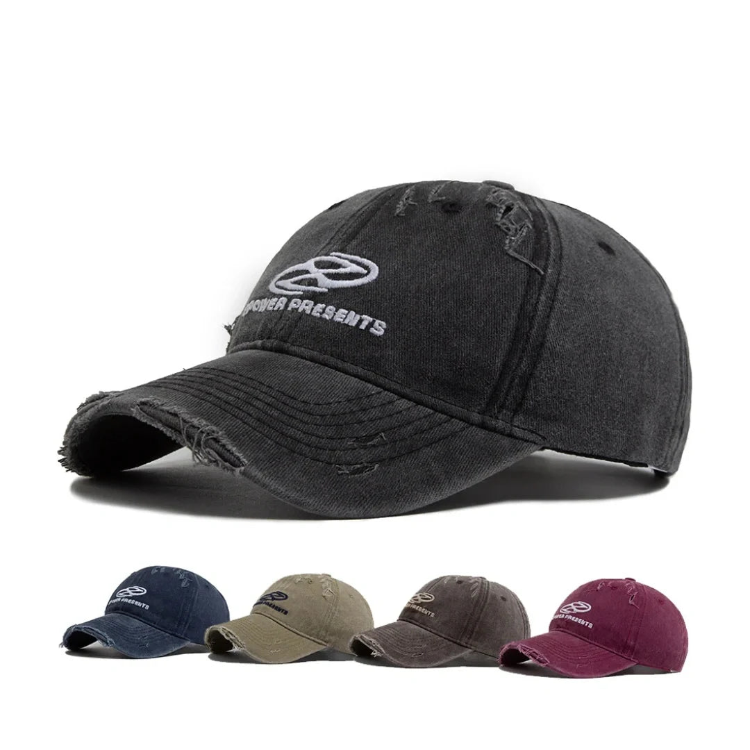 Men's Distressed Washed Cotton Baseball Cap – view 2