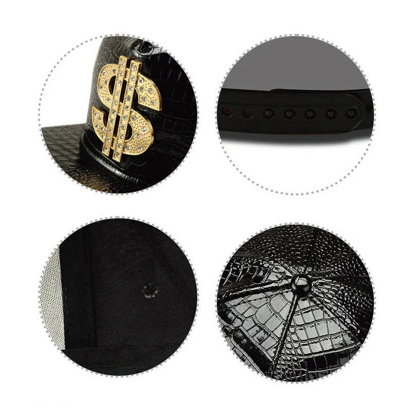 Golden Dollar Men's Snakeskin-Effect Snapback Baseball Cap – view 13