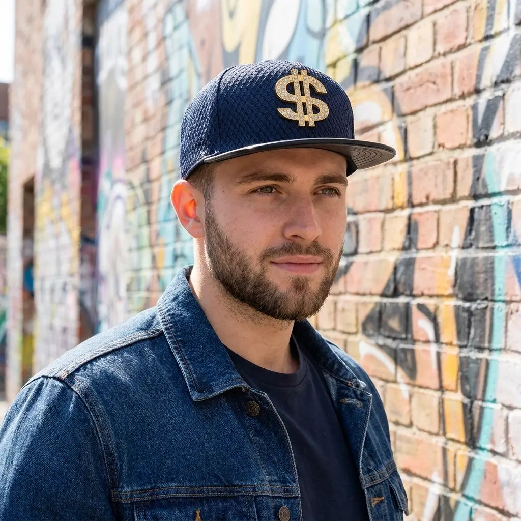 Golden Dollar Men's Snakeskin-Effect Snapback Baseball Cap – view 15