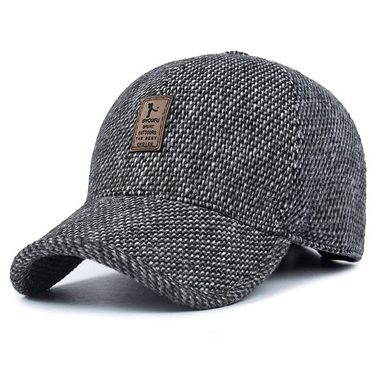 Men's Cotton Golf Baseball Cap with Folding Earflaps – view 2