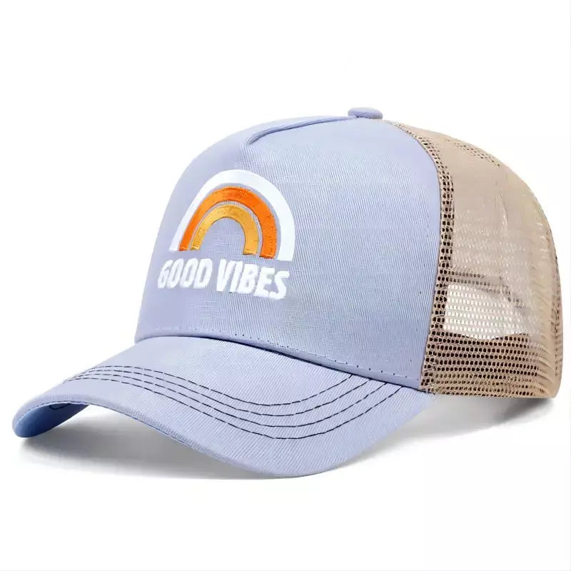 Good Vibes Men's Rainbow Trucker Baseball Cap – view 2