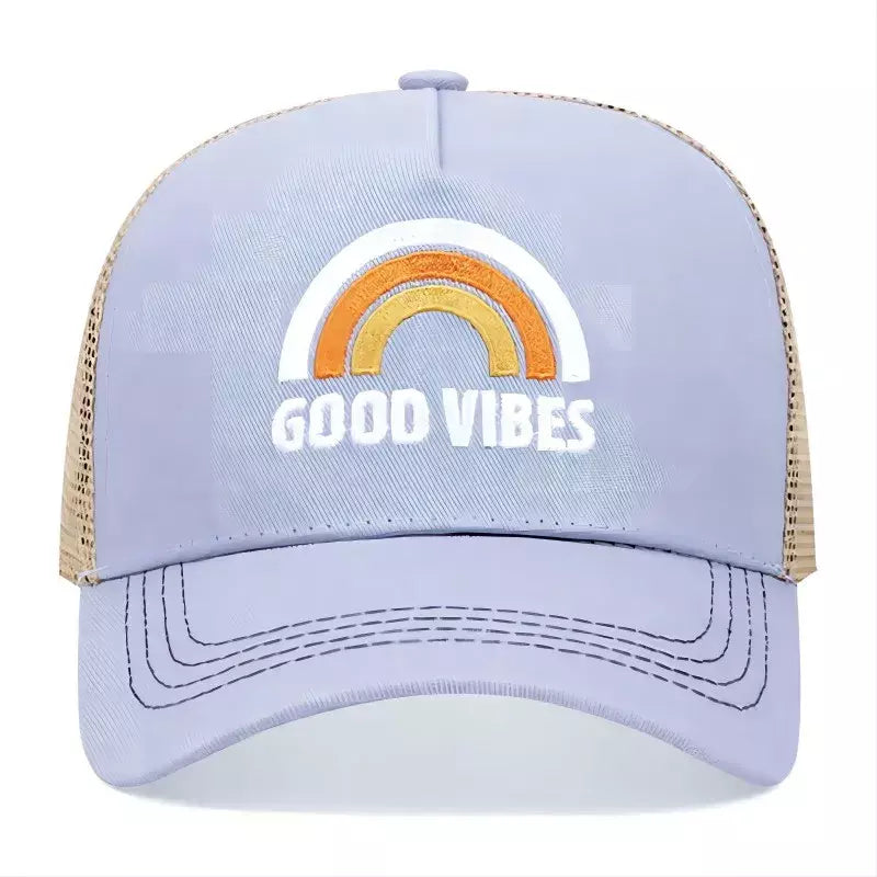Good Vibes Men's Rainbow Trucker Baseball Cap – view 3
