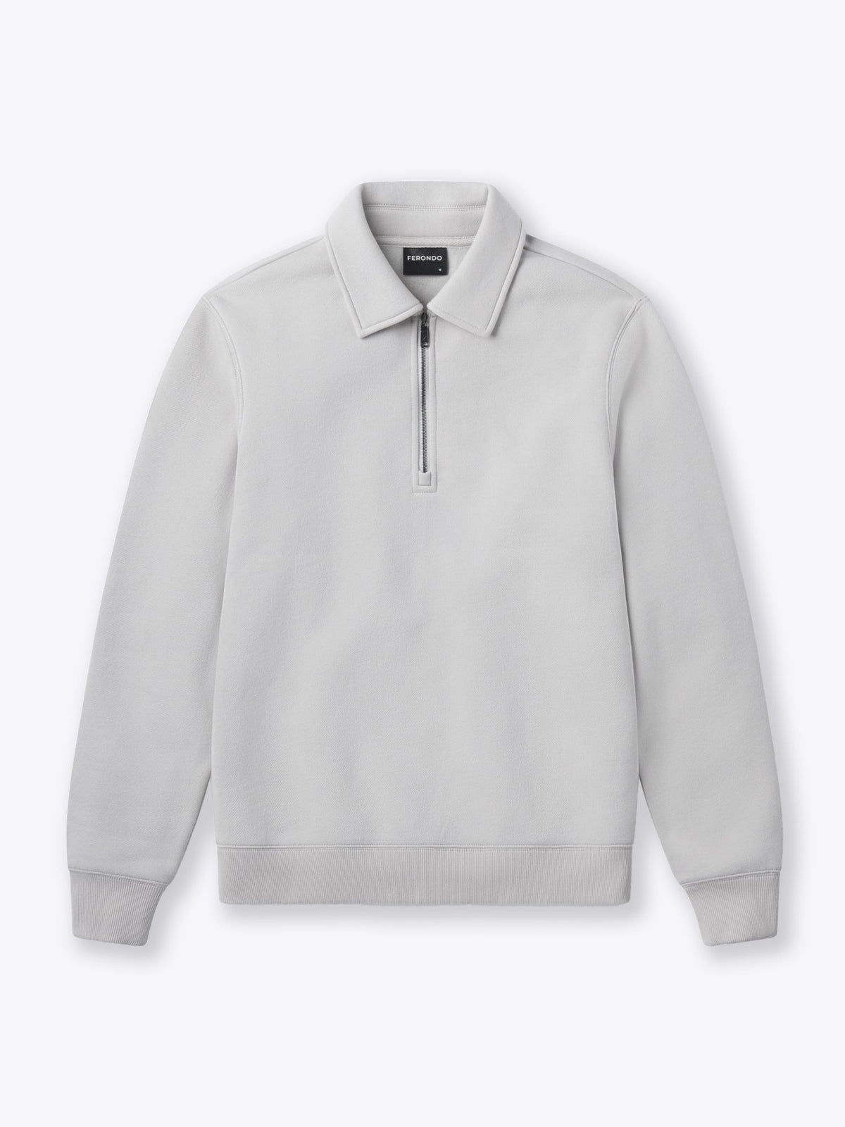 Men's Heavyweight Brushed Fleece Quarter Zip in Vapor – view 1