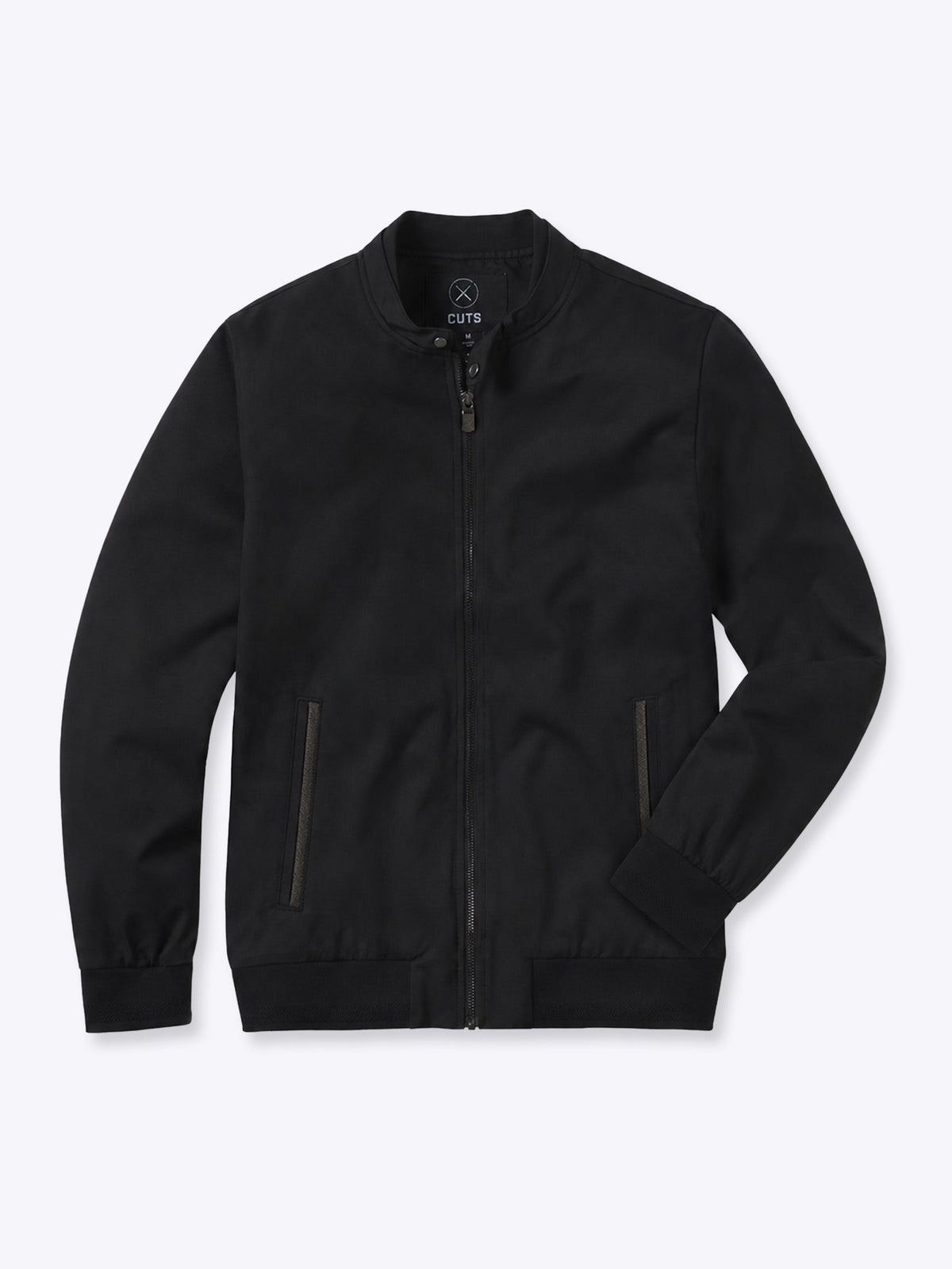 Men's Tailored Fit Bomber Jacket in Black – view 1