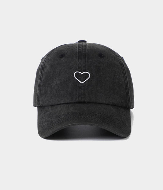 Heart Men's Embroidered Washed Cotton Baseball Cap – view 1