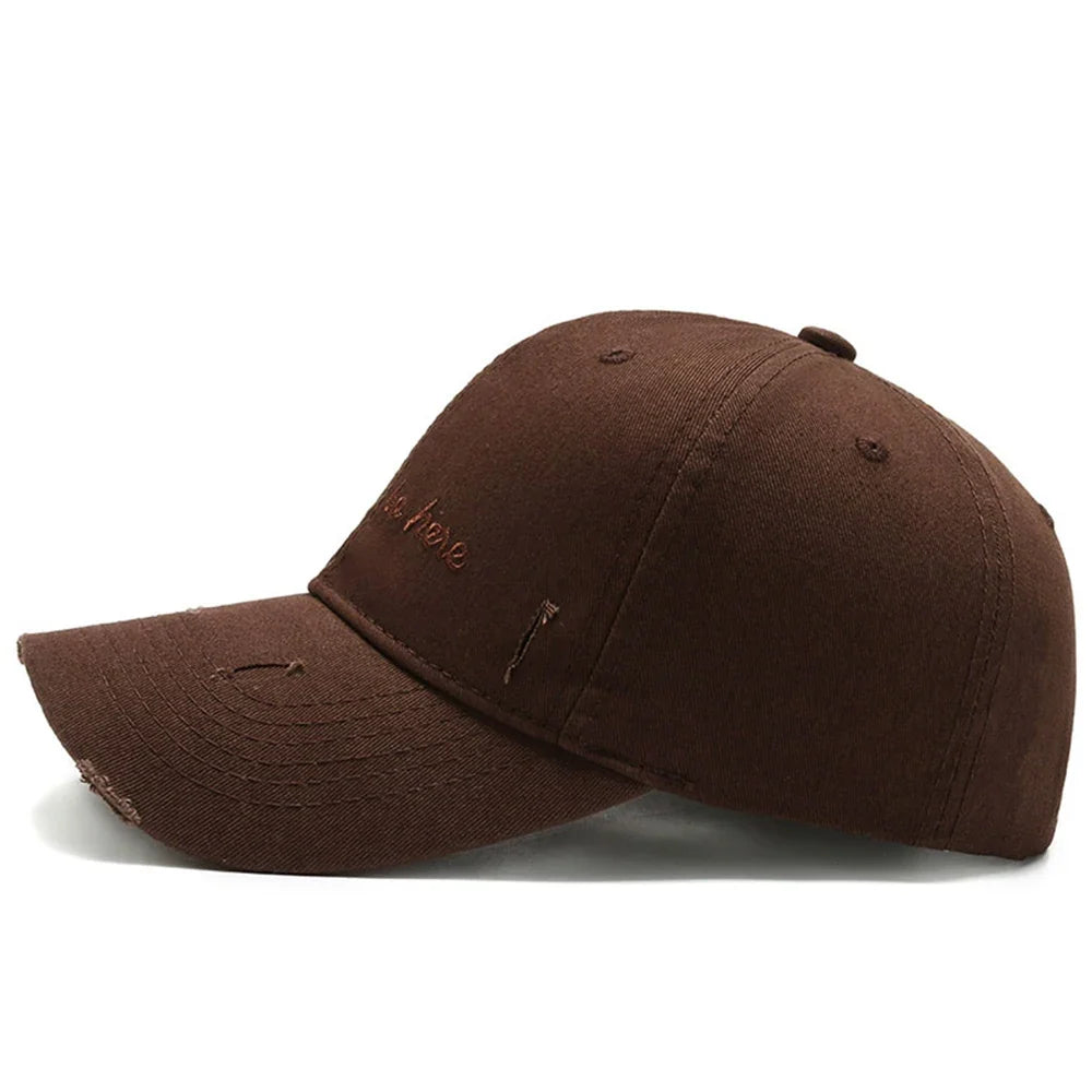 Happy To Be Here Men's Embroidered Cotton Baseball Cap – view 9