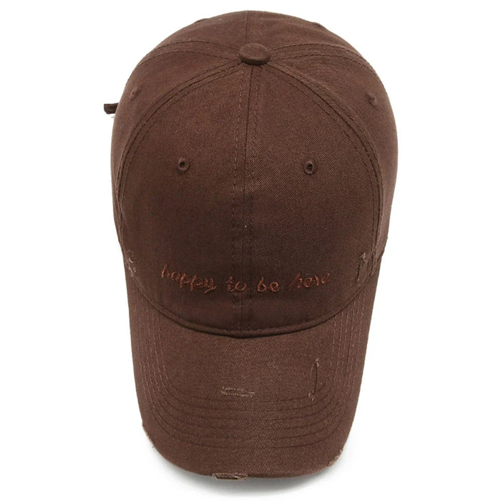 Happy To Be Here Men's Embroidered Cotton Baseball Cap – view 11