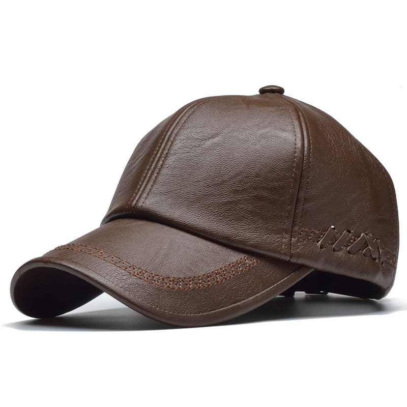 Hartley Men's Faux Leather Baseball Cap – view 3