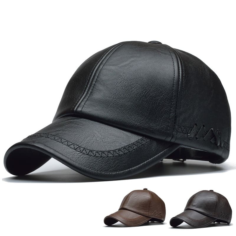 Hartley Men's Faux Leather Baseball Cap – view 2